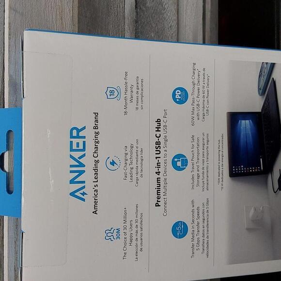USB C Hub, 4-in-1 USB-C, with 60W PD, 3 USB-A, 1 USB-C | Anker - Picture 5 of 10